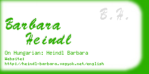 barbara heindl business card